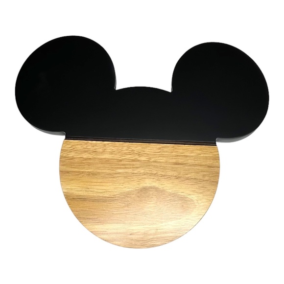 Disney Parks Mickey Mouse Silhouette Wood Cheese Board - Picture 1 of 1